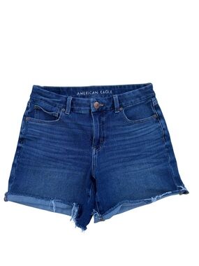 American Eagle Outfitters Blue Denim Frayed Hem Shorts